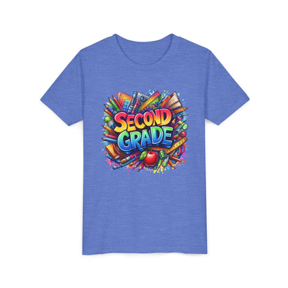 Second Grade Youth Tee — Colorful Back-to-School Kids T-Shirt