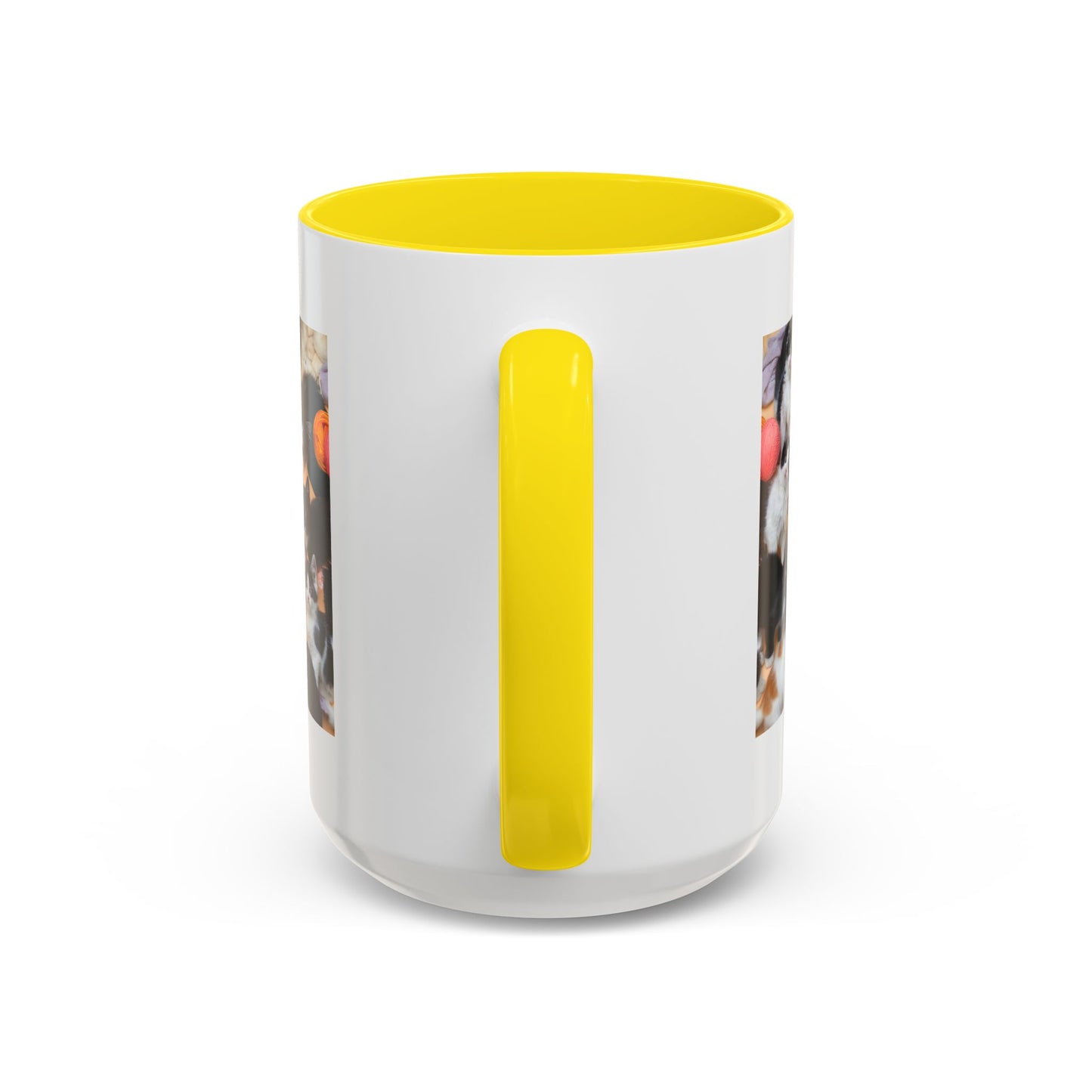 Cat Lover Accent Coffee Mug — “Life Is Better With Cats” 11/15oz