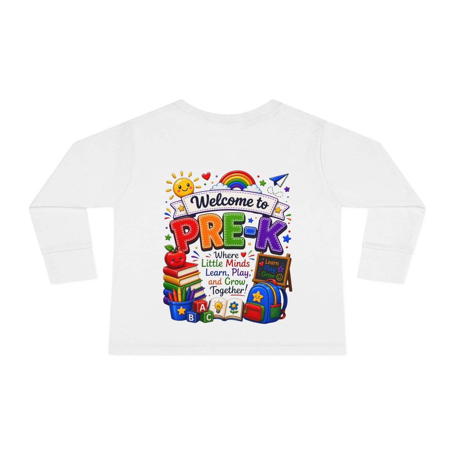 Welcome to Pre-K Toddler Long Sleeve Tee — Cute Back-to-School Preschool Shirt