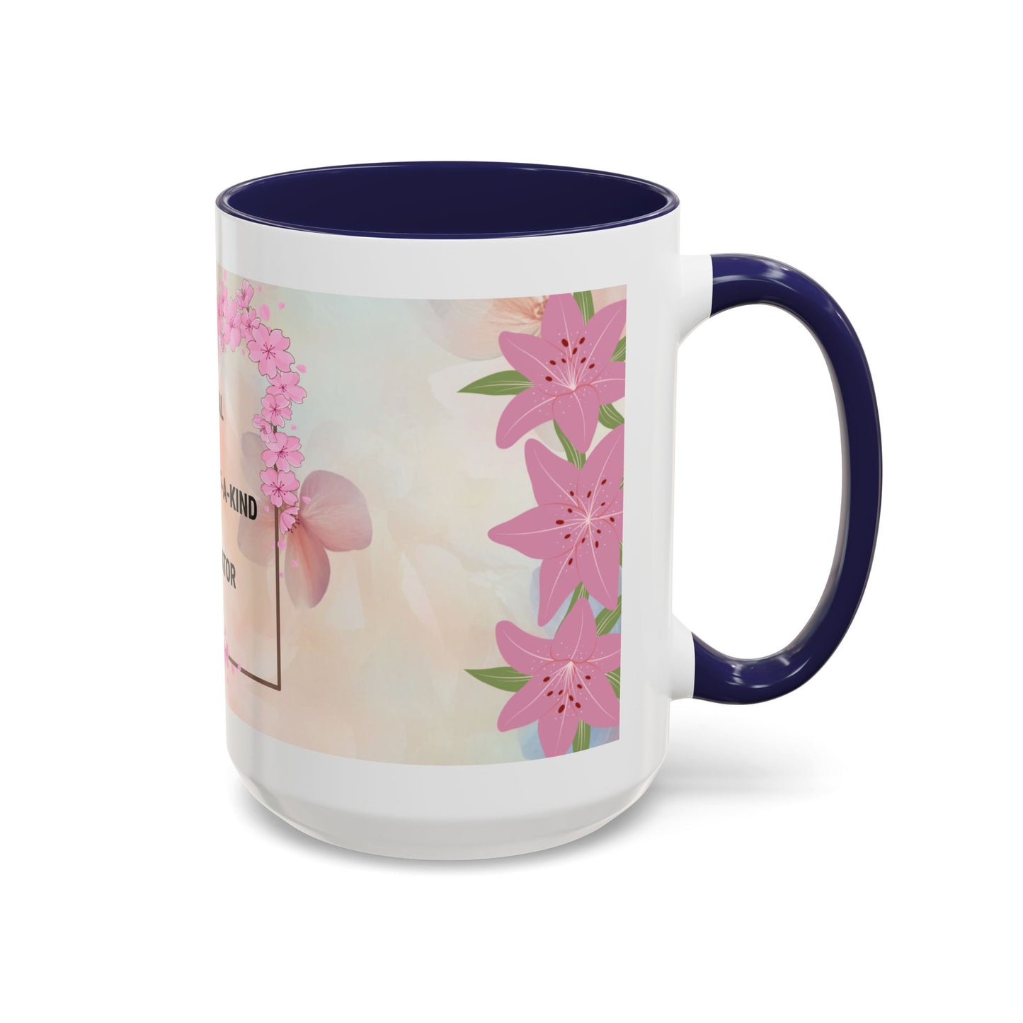Mom Acronym Coffee Mug — "MOM: Magical • One-of-a-Kind • Motivator" Floral Accent