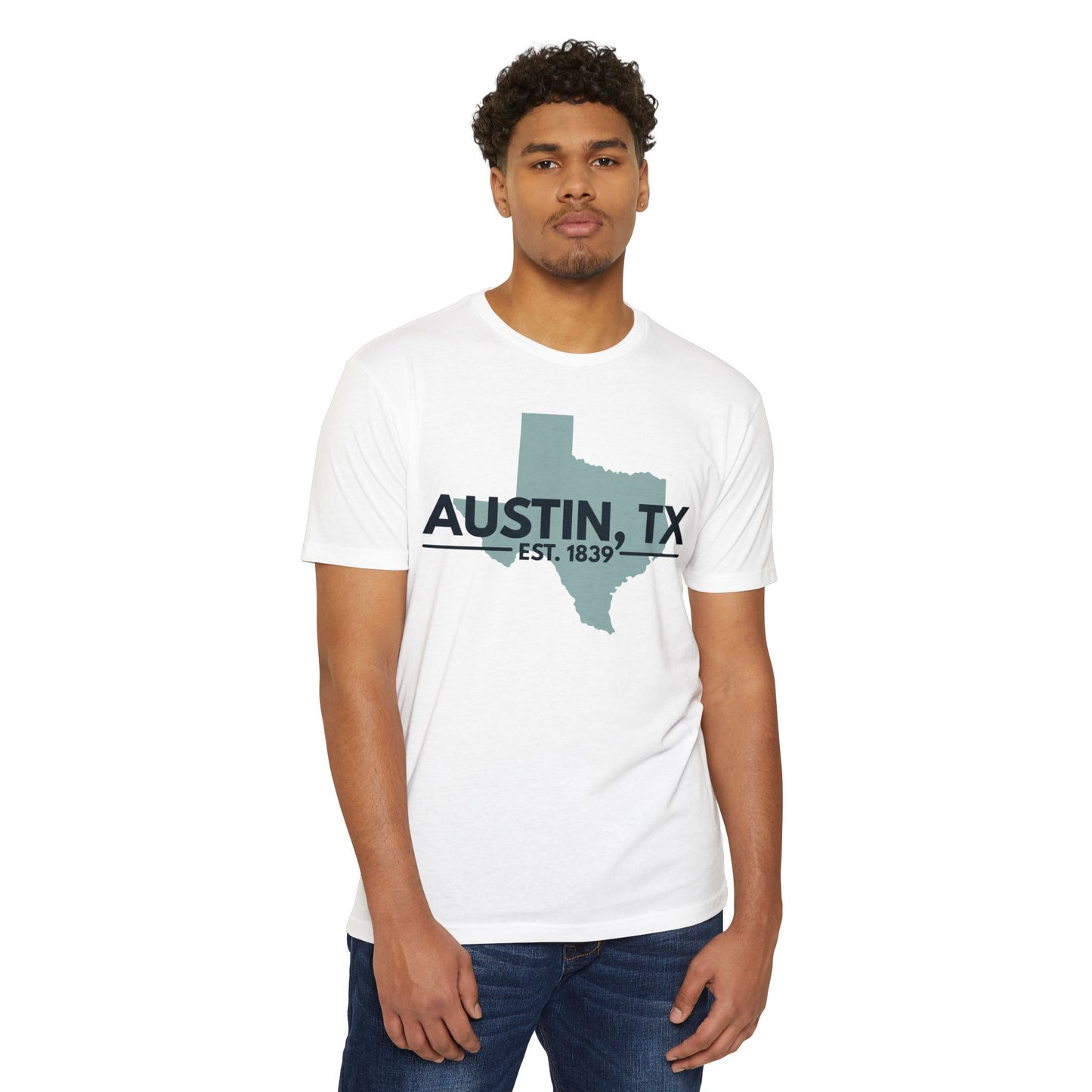 Austin, TX State Outline T-Shirt — Est. 1839 City Pride Tee