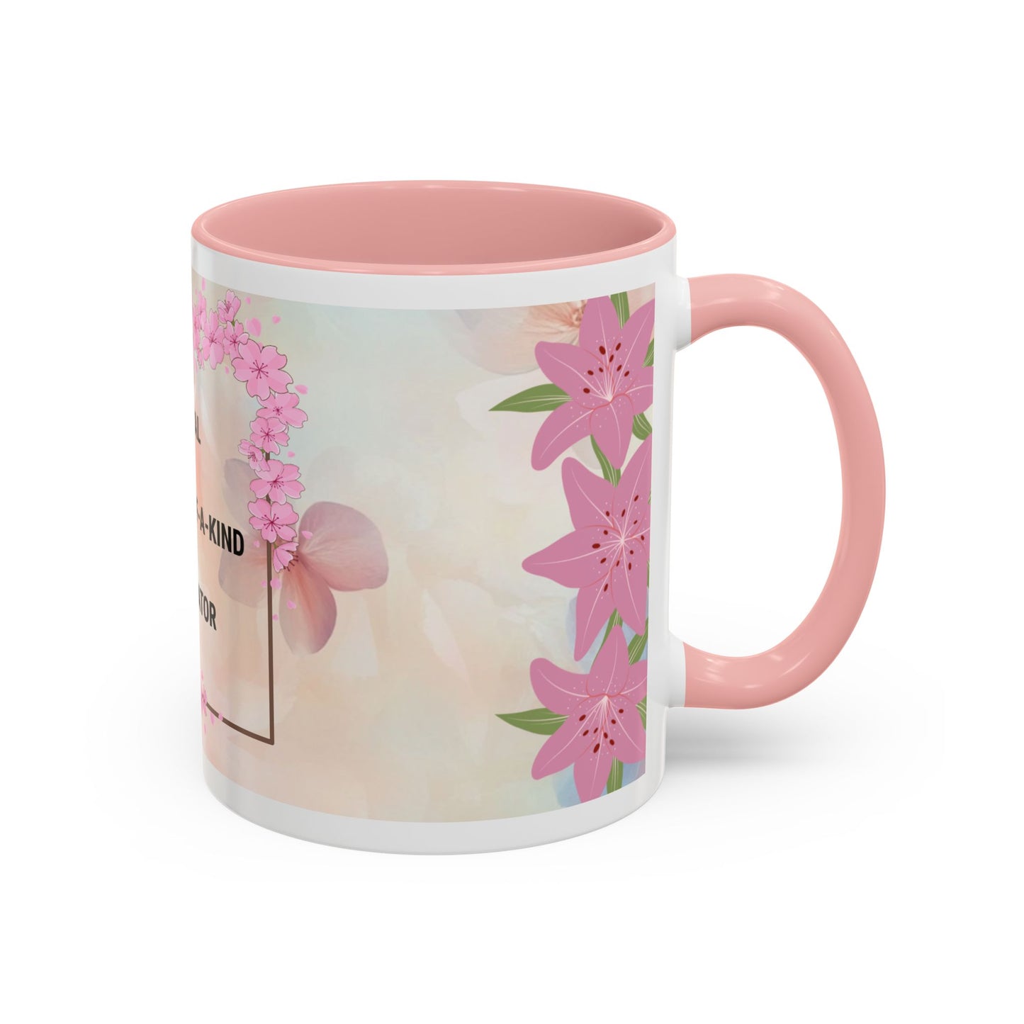 Mom Acronym Coffee Mug — "MOM: Magical • One-of-a-Kind • Motivator" Floral Accent