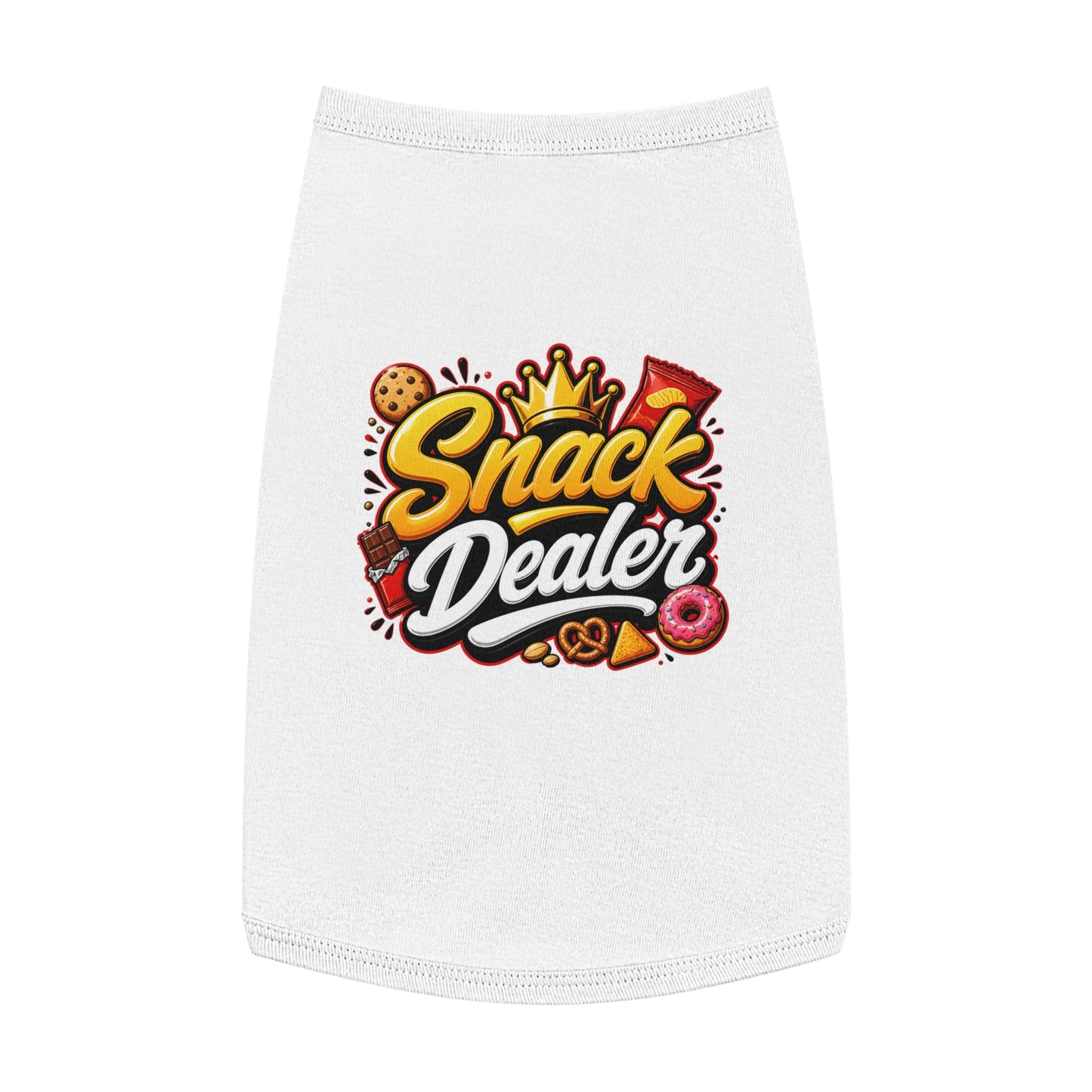 Snack Dealer Pet Tank Top – Funny Treat Lover Dog Shirt