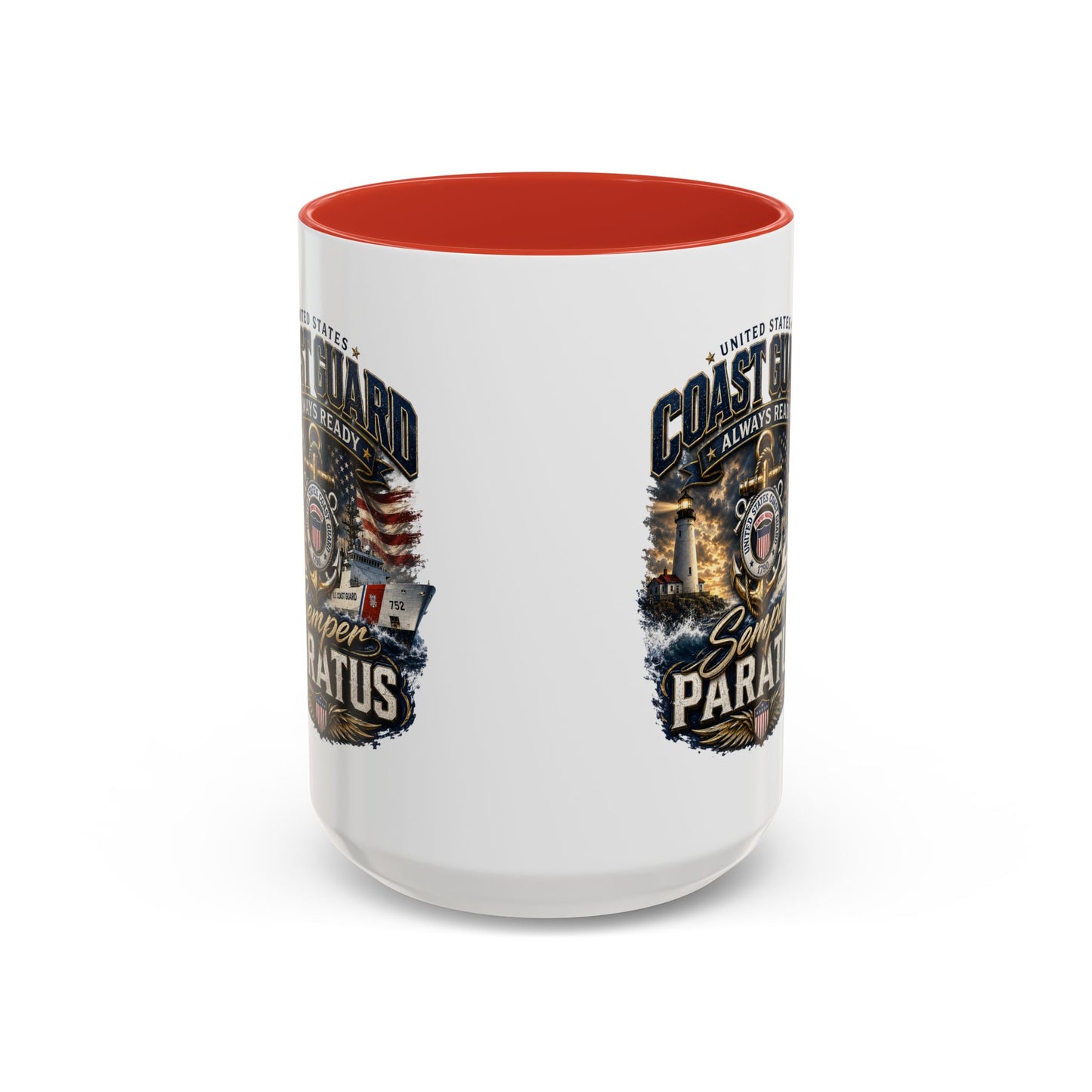 Coast Guard Semper Paratus Accent Coffee Mug – Patriotic Military Gift (11/15oz)