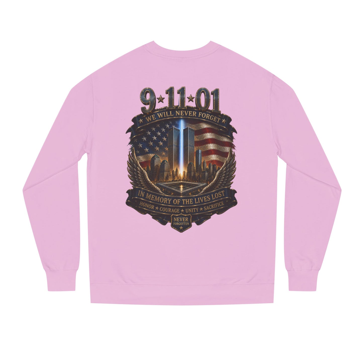 9/11 Never Forget Memorial Sweatshirt – In Memory of the Lives Lost