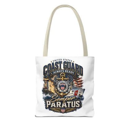 Coast Guard Semper Paratus Tote Bag – U.S. Coast Guard Patriotic Beach & Everyday Carry