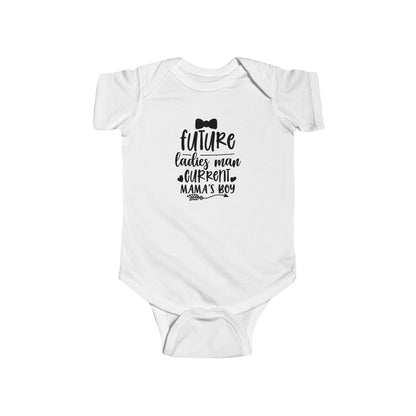 Infant Bodysuit – "Future Ladies Man (Current Mama's Boy)" Cute Baby Onesie