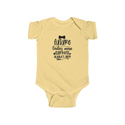 Infant Bodysuit – "Future Ladies Man (Current Mama's Boy)" Cute Baby Onesie