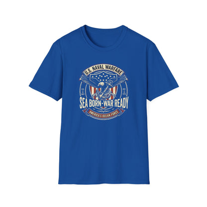 U.S. Naval Warfare Sea Born-War Ready America’s Ocean Force T-Shirt
