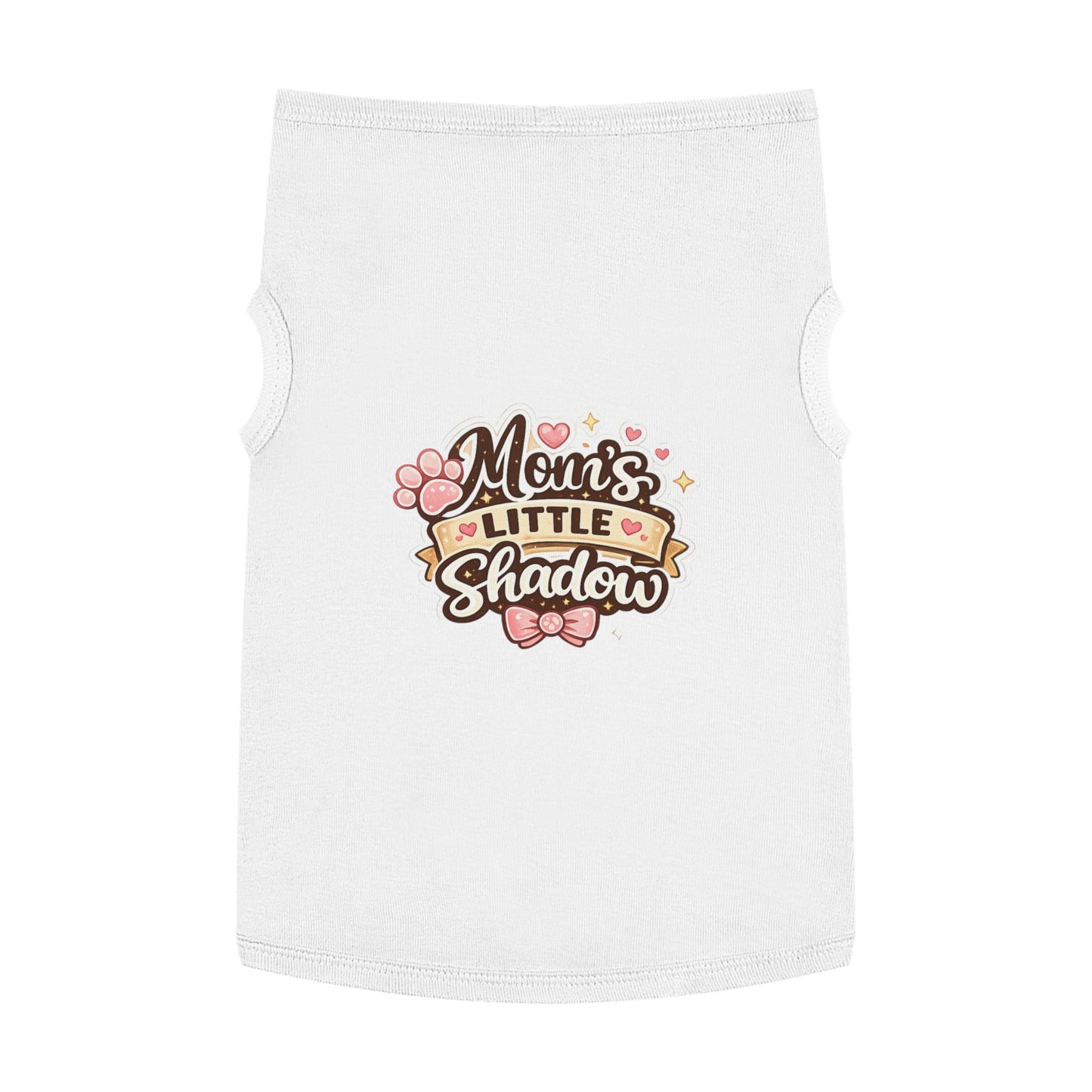 Pet Tank Top — "Mom's Little Shadow" Cute Paw Print Dog Tank