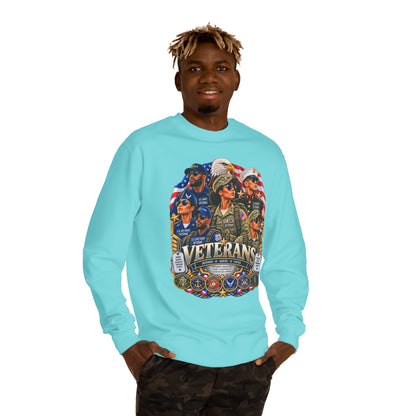 Veterans Tribute Sweatshirt — Patriotic Military Veteran Crewneck