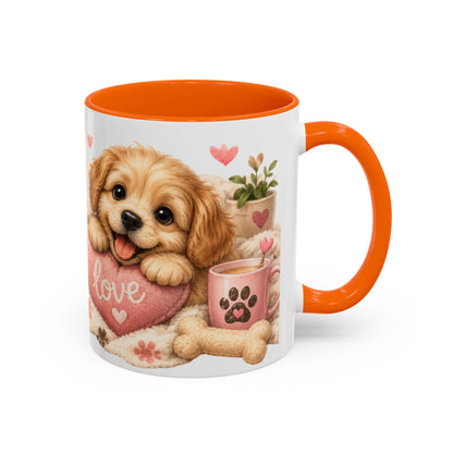 Cute Dog Lover Coffee Mug — "Life is Better With a Dog" Accent Mug (11/15oz)