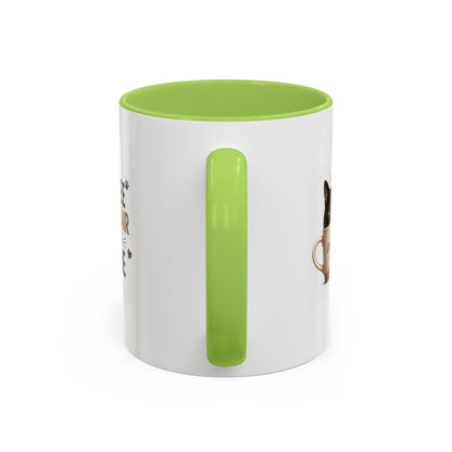 Coffee & Cat Hair Mug — "Coffee, Cat Hair, Don't Care" Accent Ceramic Coffee Mug (11/15oz)