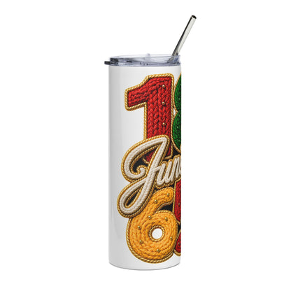 Juneteenth 1865 Stainless Steel Tumbler — 20oz Commemorative Travel Cup