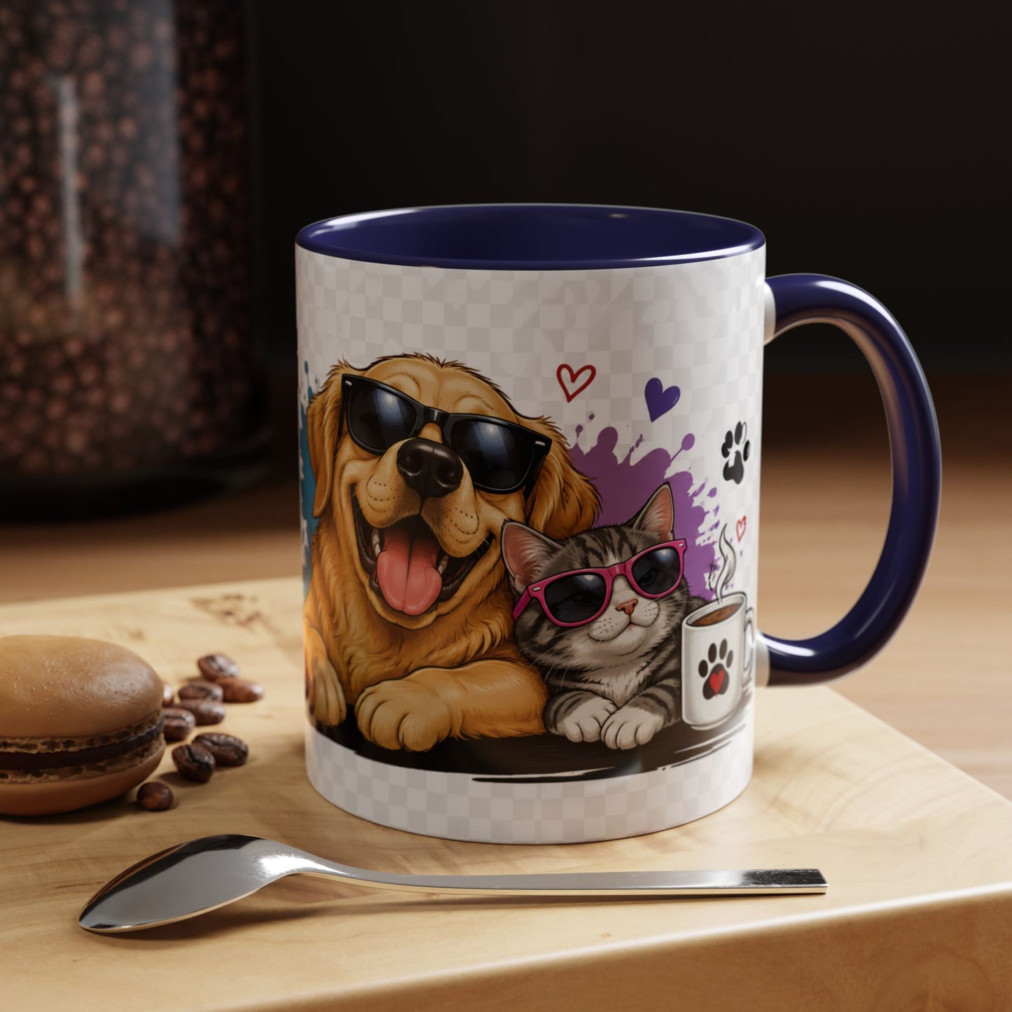 Dog and Cat Coffee Mug — 'This Is My Healer I'm A Cat' Cute Pet Lover Accent Mug (11/15oz)