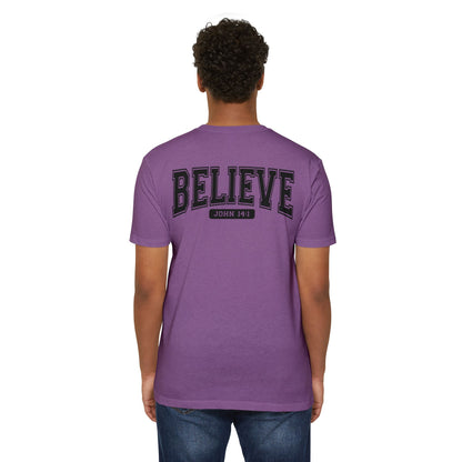 Believe John 14:1 T-Shirt — Faith-Inspired Biblical Tee