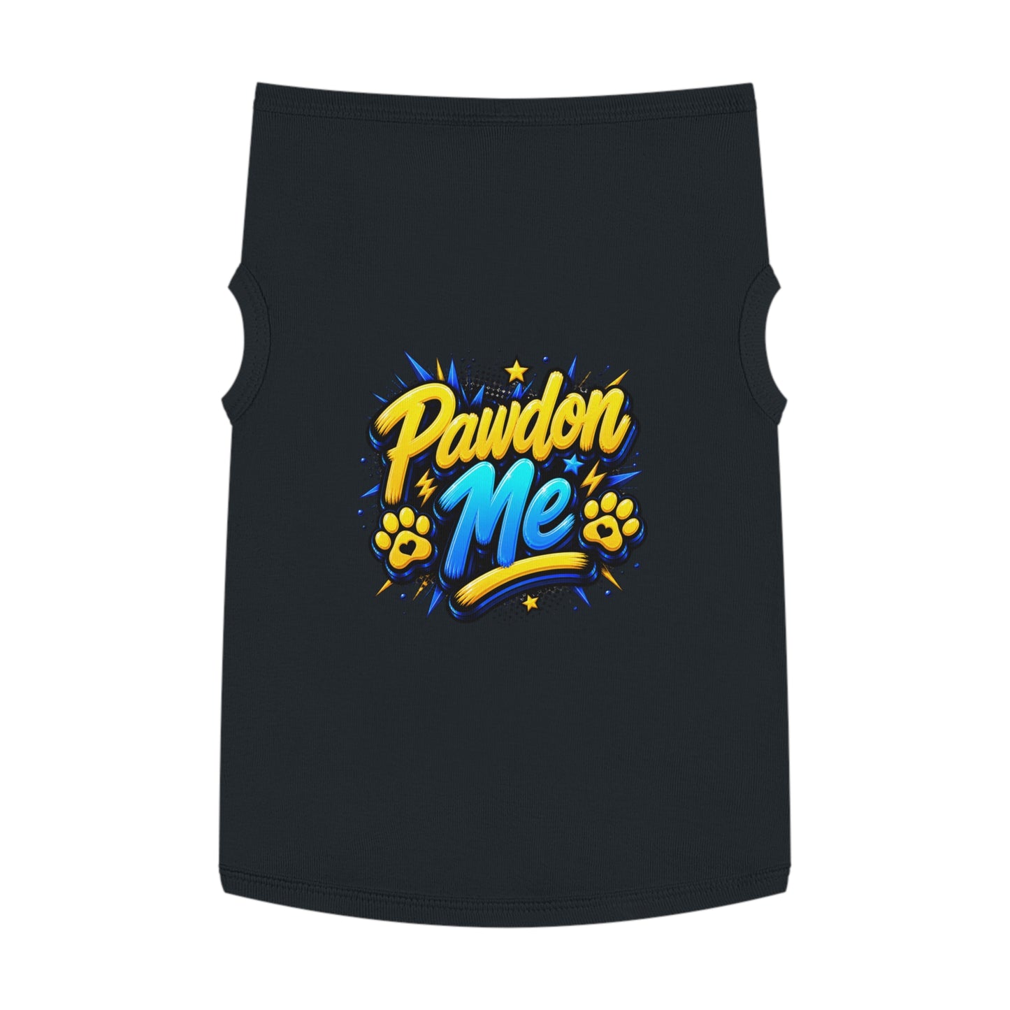 Pawdon Me Pet Tank Top — Cute Funny Paw Print Graphic for Dogs & Cats