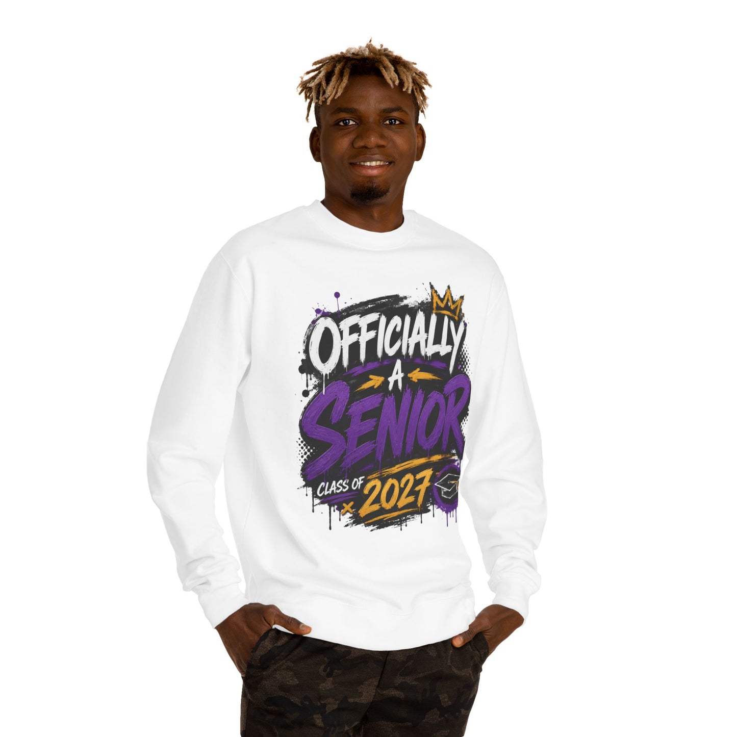Senior Class 2027 Crewneck Sweatshirt — "Officially a Senior" Graduation Pullover