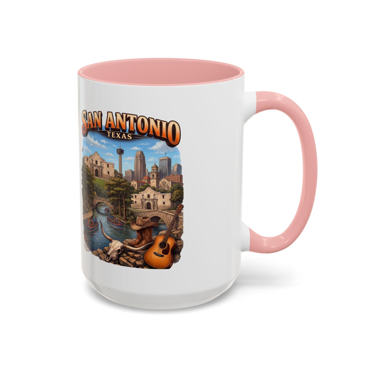 San Antonio Souvenir Coffee Mug – Texas Riverwalk Scenic Accent Mug (11/15oz)
