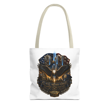 9/11 Memorial Eagle Tote Bag – Never Forget Tribute Tote