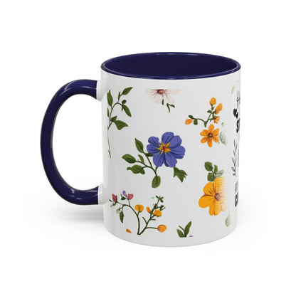 Floral "Her Love Is the Quiet Strength" Accent Coffee Mug — Inspirational Mother's Day Gift