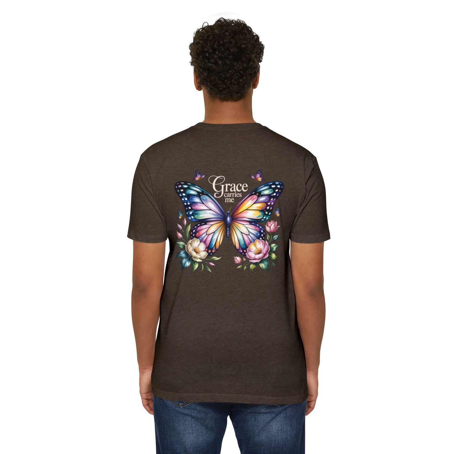 Grace Carries Me Butterfly T-Shirt