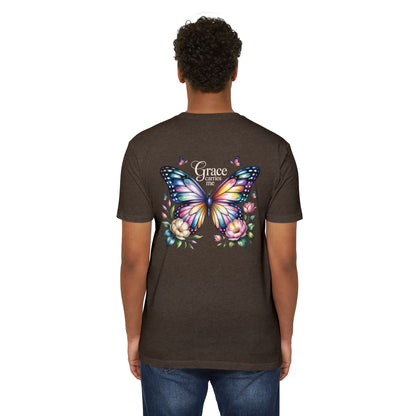 Grace Carries Me Butterfly T-Shirt