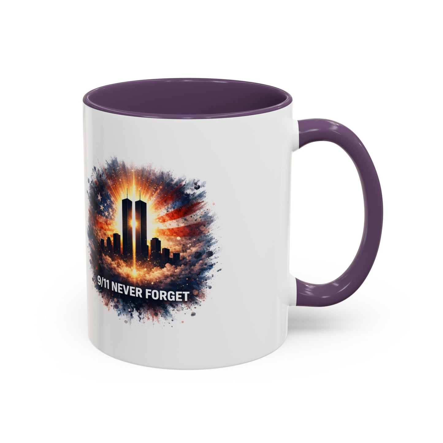 9/11 Never Forget Coffee Mug - Memorial Tribute Accent Mug (11/15oz)