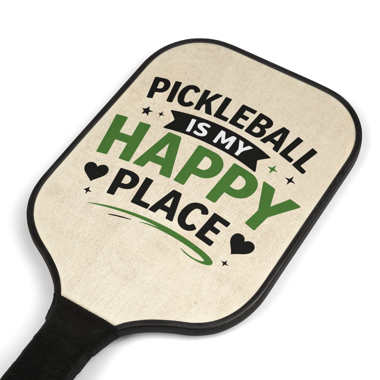 Pickleball Paddle Set — “Pickleball Is My Happy Place” Paddle & Balls Kit