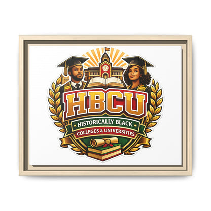HBCU Crest Framed Canvas — Historically Black Colleges & Universities Wall Art