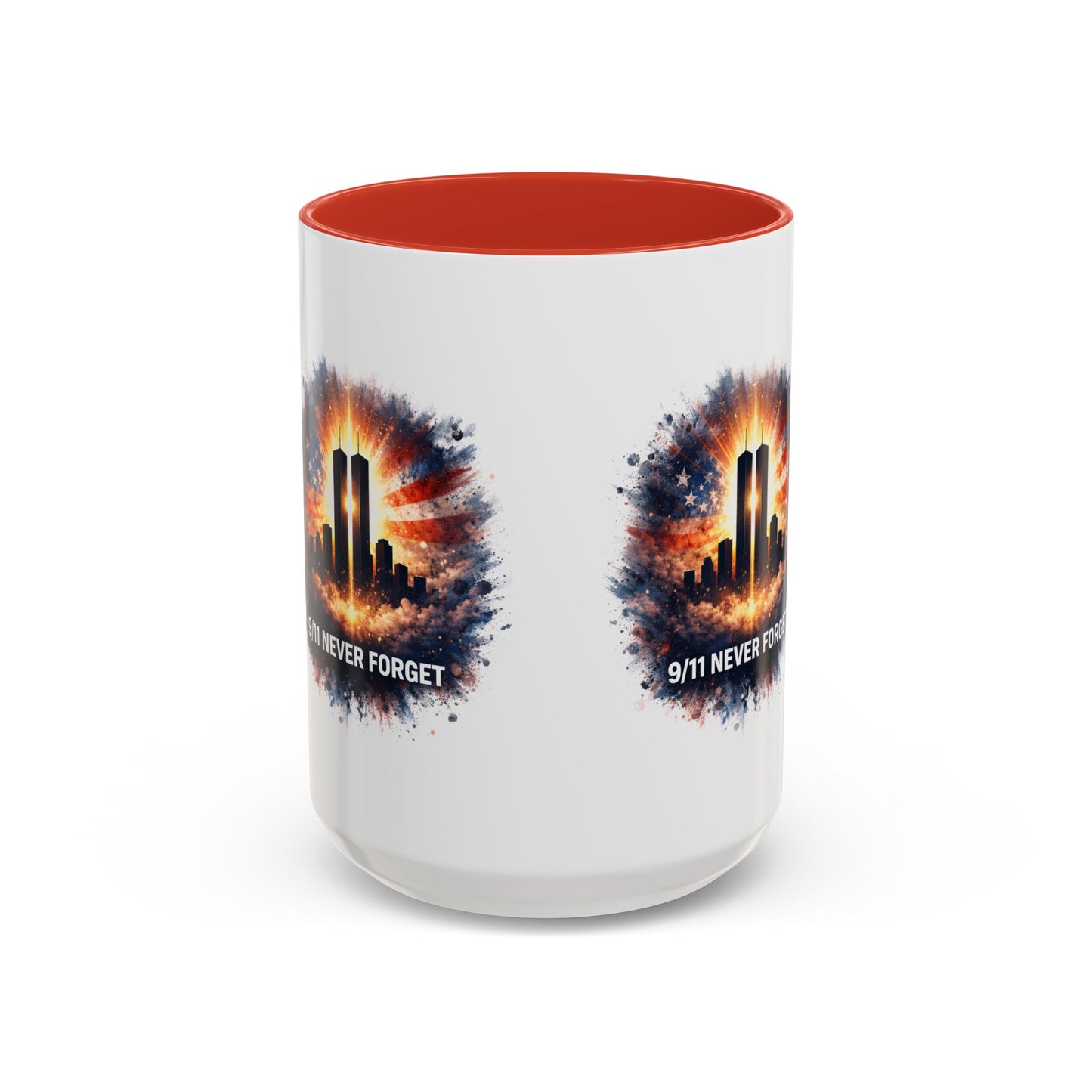 9/11 Never Forget Coffee Mug - Memorial Tribute Accent Mug (11/15oz)