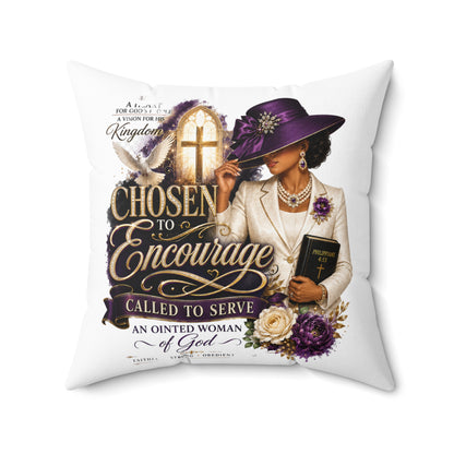 Christian Decorative Pillow — "Chosen to Encourage" Church Ladies Accent Pillow