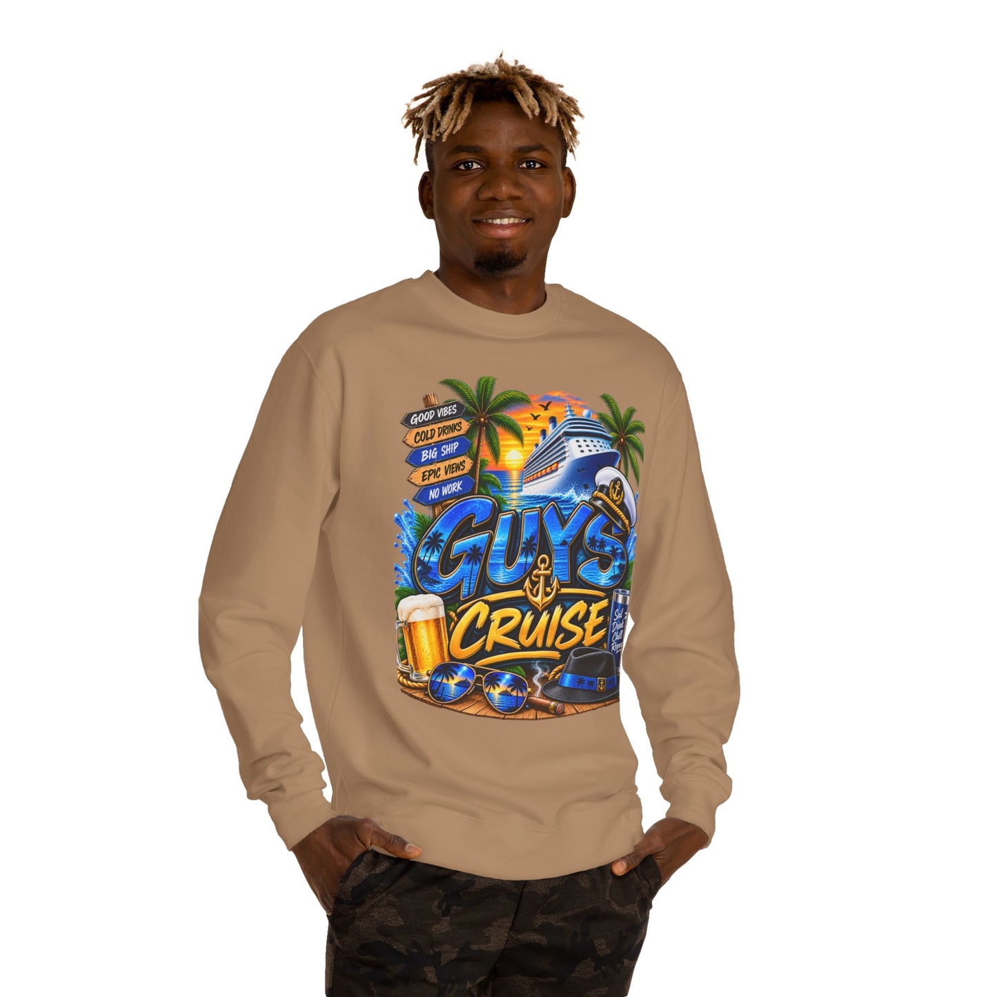 Guys Cruise Sweatshirt — Men’s Vacation Cruise Crewneck