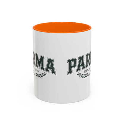 Parma Established 1816 Accent Coffee Mug — Vintage Collegiate Ceramic Coffee Cup