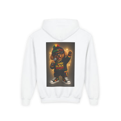 Youth Hoodie - "My Black Is Royal" Character Graphic