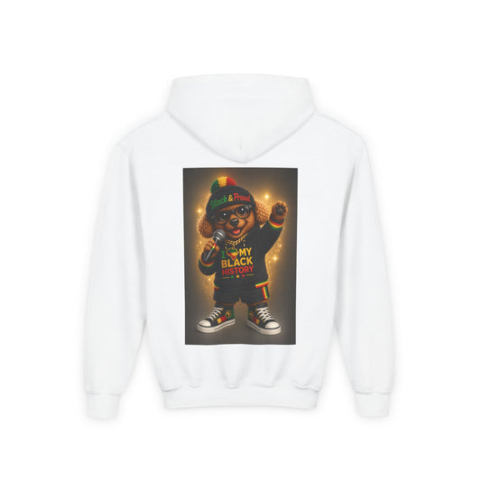 Youth Hoodie - "My Black Is Royal" Character Graphic