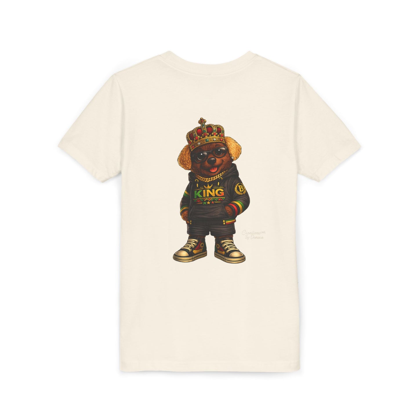 Youth Tee — 'Lil King' Crowned Bear Graphic Shirt