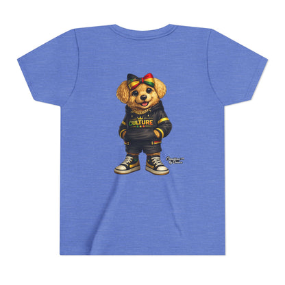 Youth Tee — Cute Rasta Bear "Culture" Graphic Kids T-Shirt