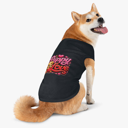 Puppy Love Pet Tank Top — Cute Puppy Heart Graphic Dog Shirt