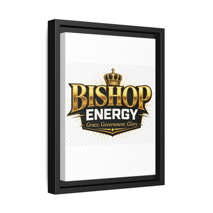Framed Canvas Art - "Bishop Energy" Gold Crown Logo (Matte)