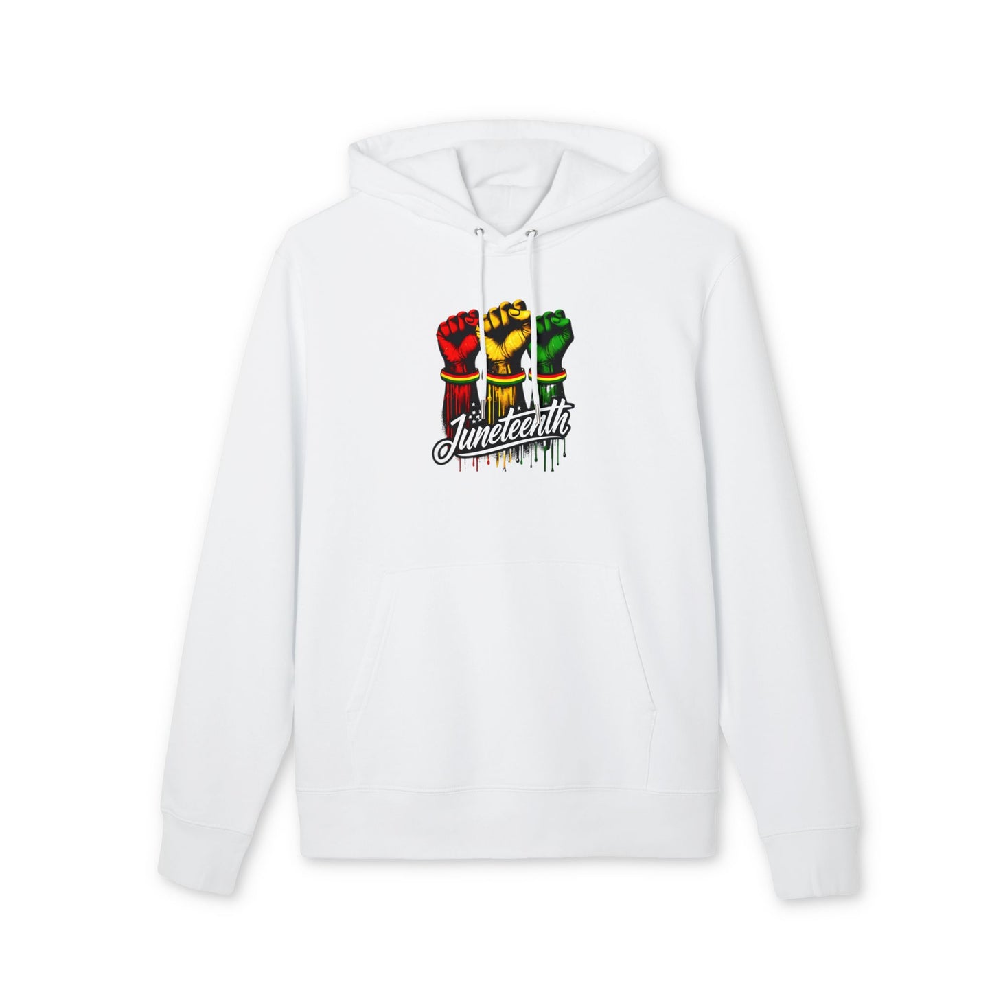 Juneteenth Raised Fists Hoodie — Black History Celebration Pullover