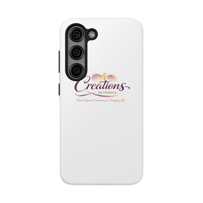 Creations by Donece Soft-Touch Tough Phone Case — Faith-Inspired Logo Protective Cover