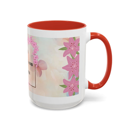 Mom Acronym Coffee Mug — "MOM: Magical • One-of-a-Kind • Motivator" Floral Accent