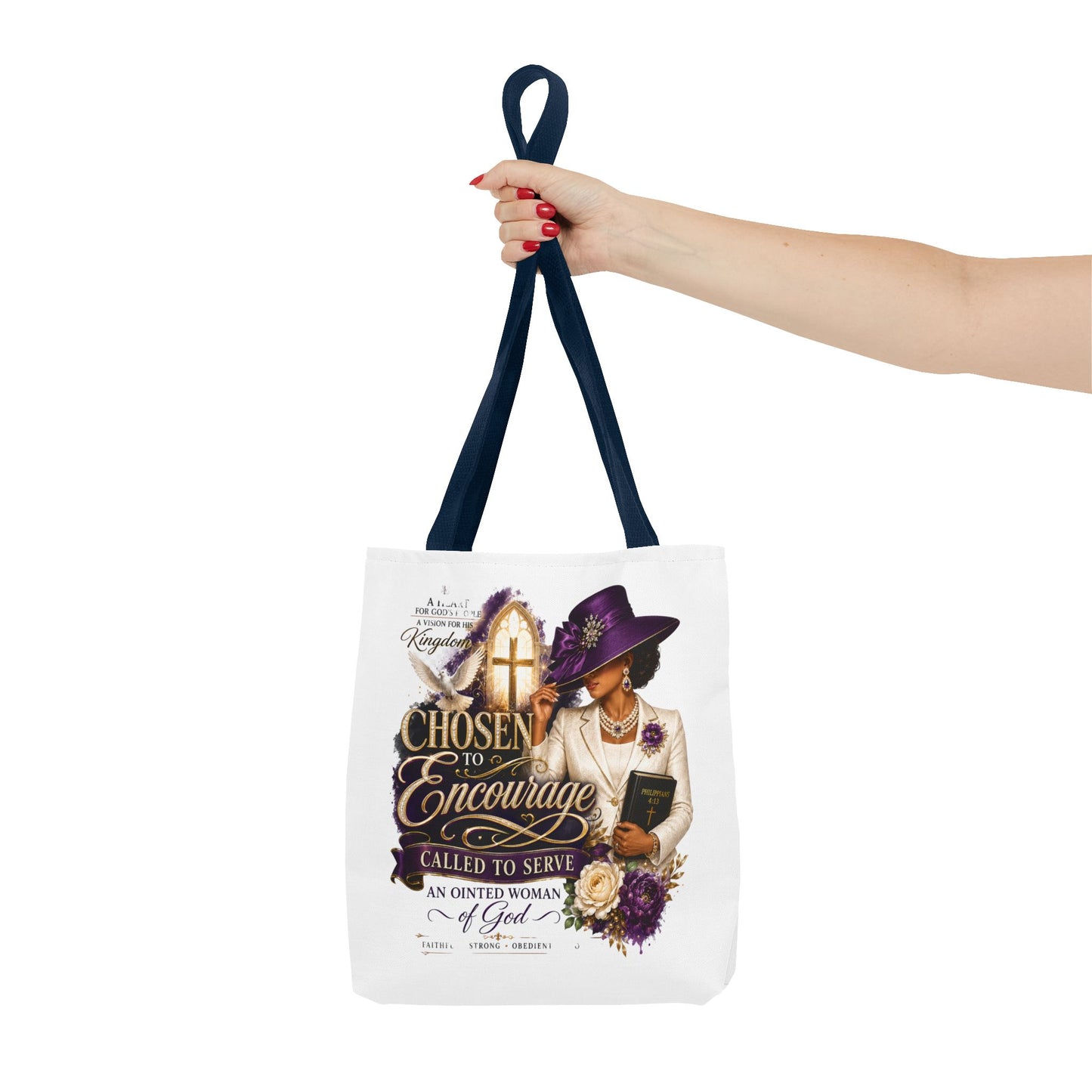 Christian Encourager Tote Bag — "Chosen to Encourage" Design