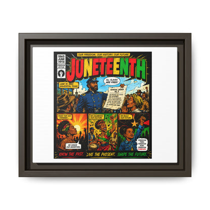 Juneteenth Comic Art Canvas - Framed Matte Wall Decor