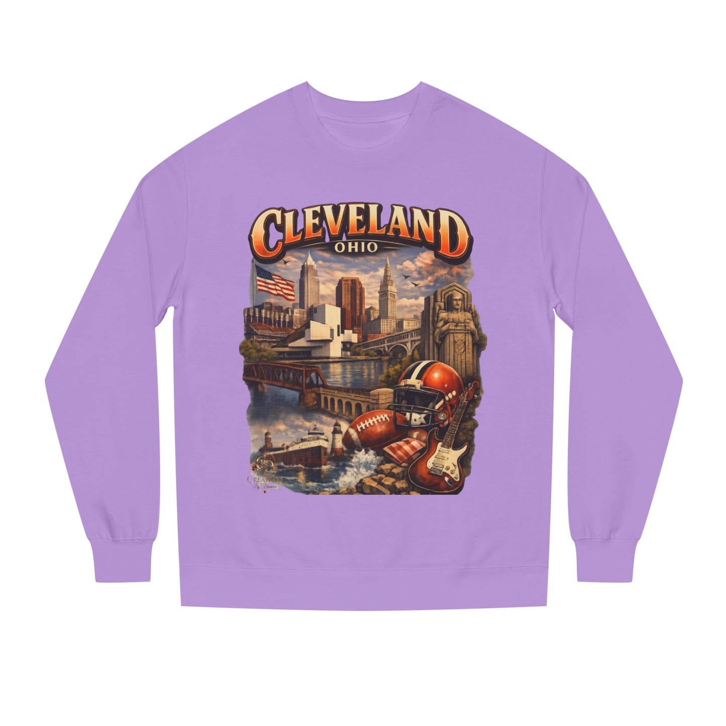 Cleveland Retro Cityscape Sweatshirt — Ohio Pride Football & Rock Design