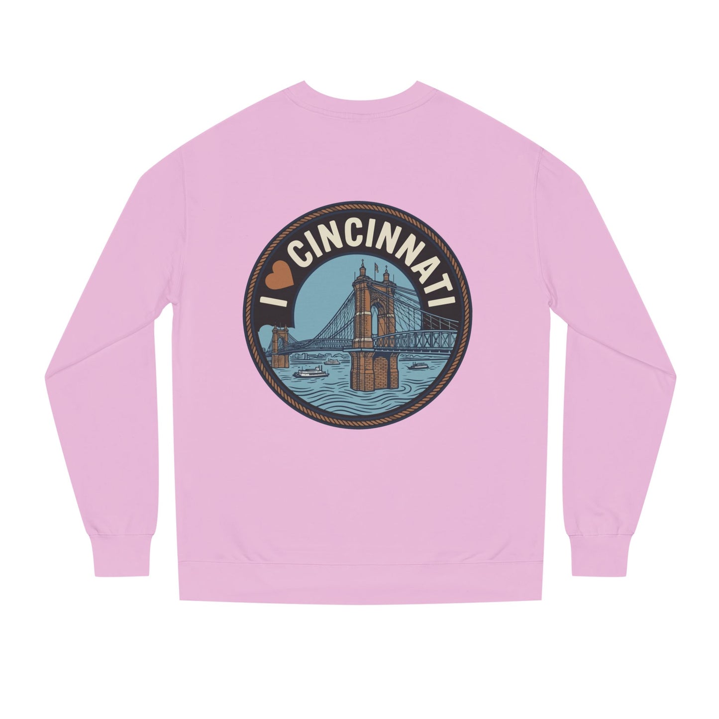Cincinnati Bridge Crewneck Sweatshirt — I  Cincinnati Graphic
