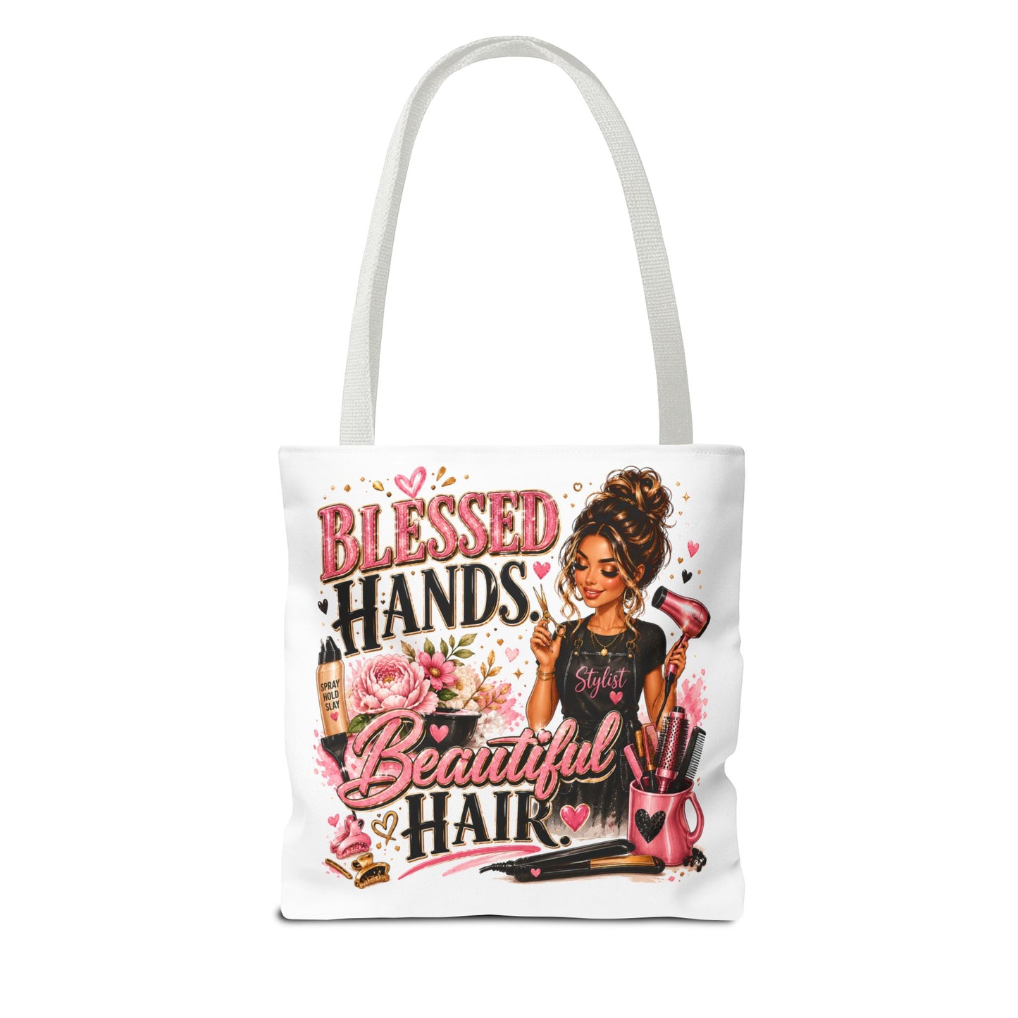 Blessed Hands Beautiful Hair Tote Bag — Hair Stylist Gift Tote