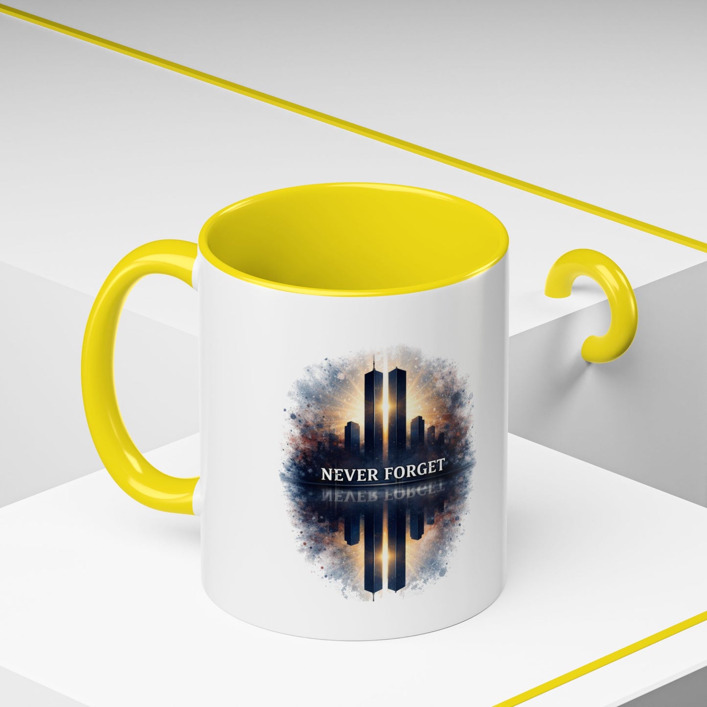 Never Forget 9/11 Memorial Accent Coffee Mug (11/15oz)