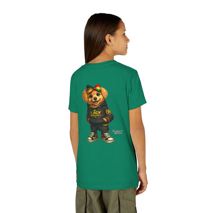 Youth Tee — Rasta Teddy "Black Excellence" Graphic Shirt